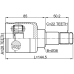 inner cv joint left 28x38x22