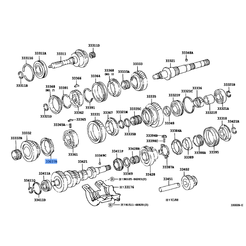 Toyota Genuine 33037-35030 Synchronizer Ring Set No. 1