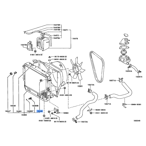 TOYOTA OEM Genuine BUSH, RADIATOR SUPPORT, NO.1