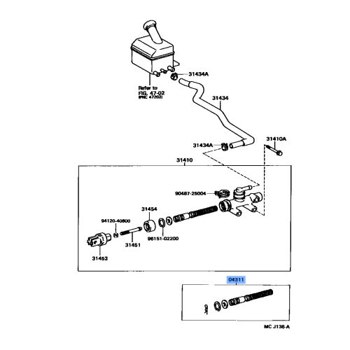 Cylinder Kit Clutch Master for Toyota Hiace LH100 LH110