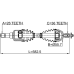 front cv axle shaft left 26x586x36
