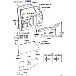 TOYOTA 67881-60070 Weatherstrip, Back Door