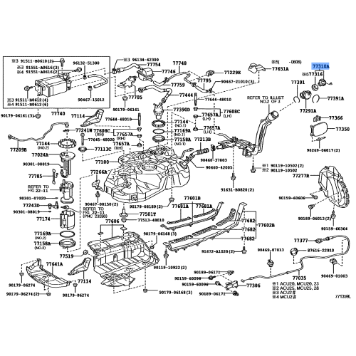 Fuel Tank Cap - Toyota & Scion - 77300-50010