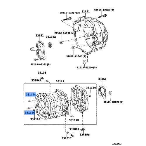 Toyota Genuine PLUG ASSY, TRANSMISSION CASE 35150-44010