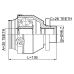 inner cv joint 30x46.7x26