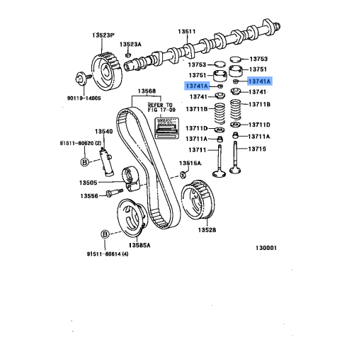 Toyota Valve Spring Retainer Lock 90913-03014