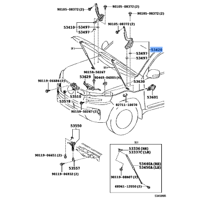 Hood Hinge Lh