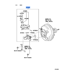 Brake Master Cylinder with Reservoir - Toyota Corolla (E140) 2007-2014, Toyota Matrix (E140) 2008-2014
