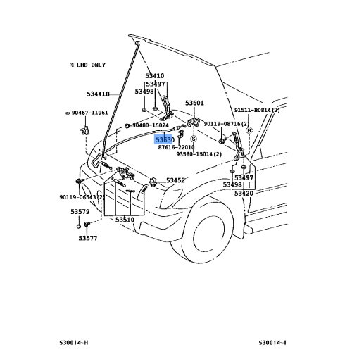 BONNET LOCK CABLE