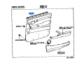 TOYOTA Land Cruiser LX450 Front Door Inner Weatherstrip 68170-60030