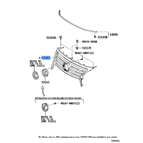 LEX-GRILLE SUB ASSY