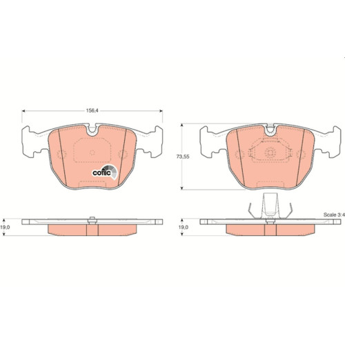 Brake Pad Set Frt E39/E38/X5