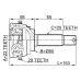 outer cv joint 22x50x25