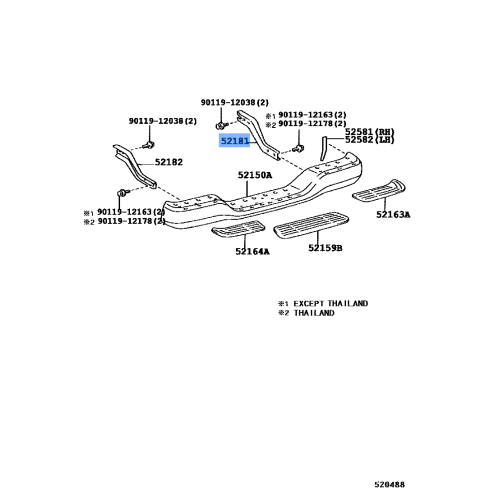 Rr Bumper Bracket Rh