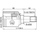 inner cv joint left 21x38x22