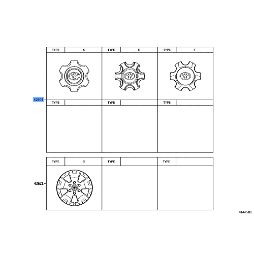Toyota COVER SUB-ASSY, WHEEL HUB 4260B-0K140