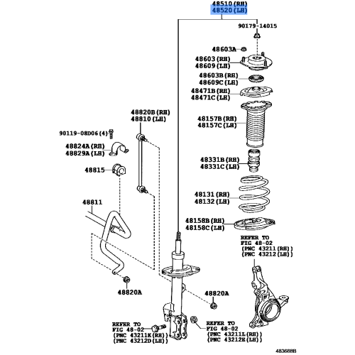 Absorber Assy,Shock,Front Lh