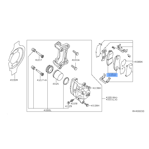 Genuine Nissan Front Brake Pads D1060-3TA0A