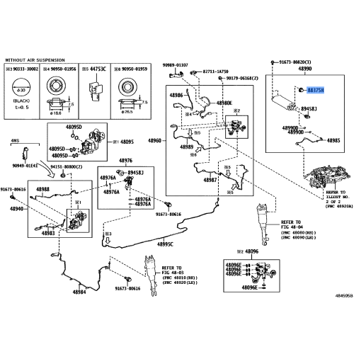 TOYOTA Cap Service Valve for Cooler Pipe 8837530280