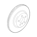 BMW Brake Disc (345 X 24 mm) Rear, Lightweight Ventilated for F07 F10 F12 F13 F06