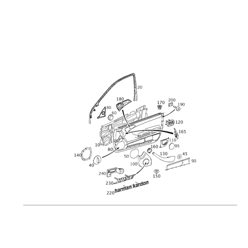 Mercedes-Benz C-Class Coupe CLC W203 Door Speaker Grille Left A2037270388