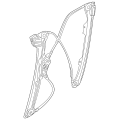 BMW E64 Convertible Quarter Glass Window Regulator Left Driver 51377008629