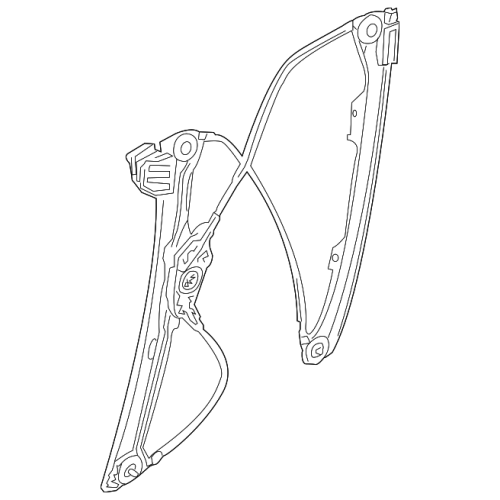 BMW E64 Convertible Quarter Glass Window Regulator Left Driver 51377008629