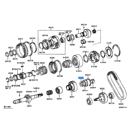 Toyota Spacer, Transfer Output Shaft, No.1