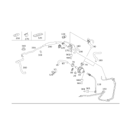 Heater Hose - Mercedes-Benz CL63 AMG CL550 S550 S63 AMG