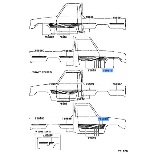Accent Stripe Fender