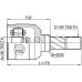 inner cv joint left 36x39x39