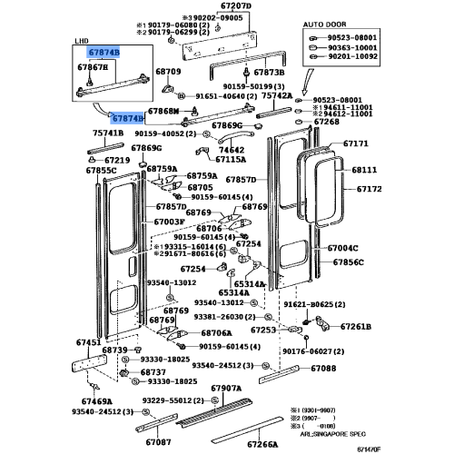 W/Stripe Centre Door