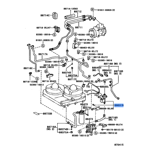 Genuine Toyota Valve Assembly Magnet 88690-28260