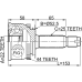 outer cv joint 22x52.5x25