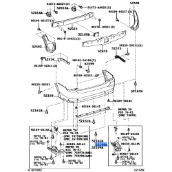 Genuine TOYOTA Bumper Sub-Assy, Rear Side, Right - 52108-60060