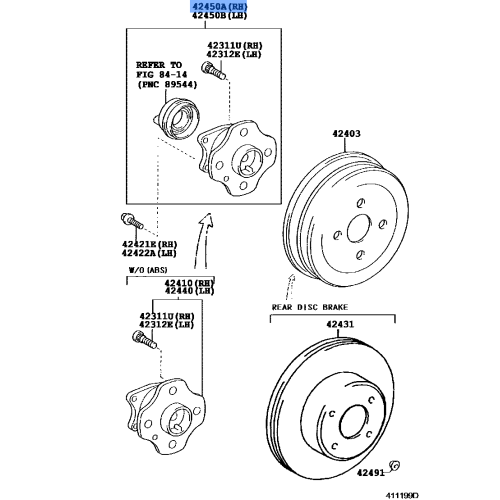 Hub & Bearing Rr