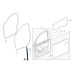 Genuine GM Front Passenger Side Door Front Auxiliary Weatherstrip 23295056