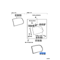 TOYOTA 6274160091 Genuine Quarter Window Weatherstrip Right Hand