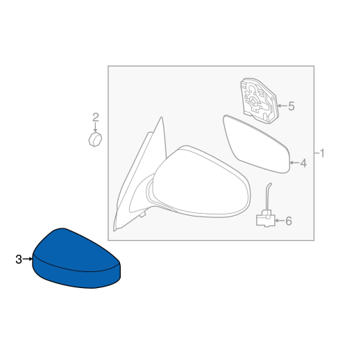 Cover-Mirror Body,Rh