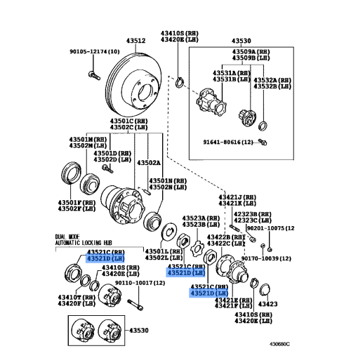 NUT,FR WHEEL