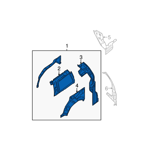 Wheel House-Rear,Inner Rh