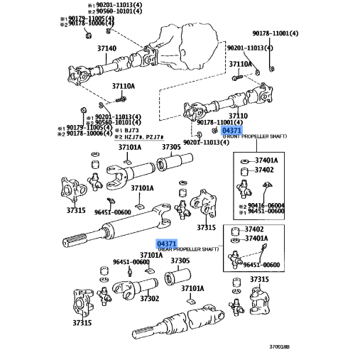 Genuine OEM U-Joint Spider Kit for Toyota Sequoia Tacoma Tundra 04371-04031