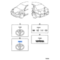TOYOTA 75431-52020 Genuine No.1 Back Door Emblem