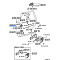 Interior Left Door Handle Brown For Toyota Camry 1992-1996