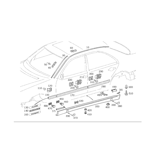 Rocker Panel Cover Db W210/2000/Lh