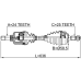 front cv axle shaft left 24x670x25