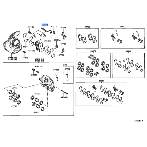 AISIN Toyota Left Hand LH Front Brake Caliper