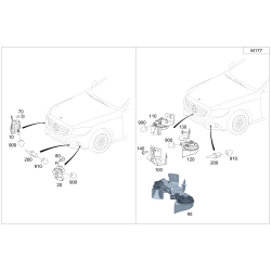 Mercedes-Benz C-Class W205 S205 OEM Factory Horn Klaxon A2055420720