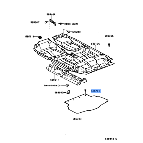 Toyota Front Floor Carpet Clip