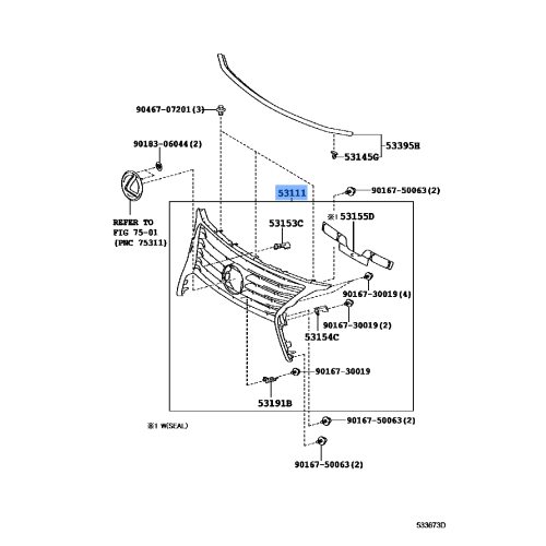 LEX-GRILLE SUB ASSY